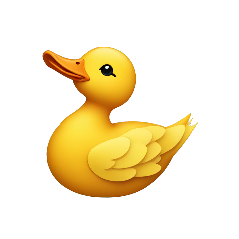 the letter V made out of a duck emoji