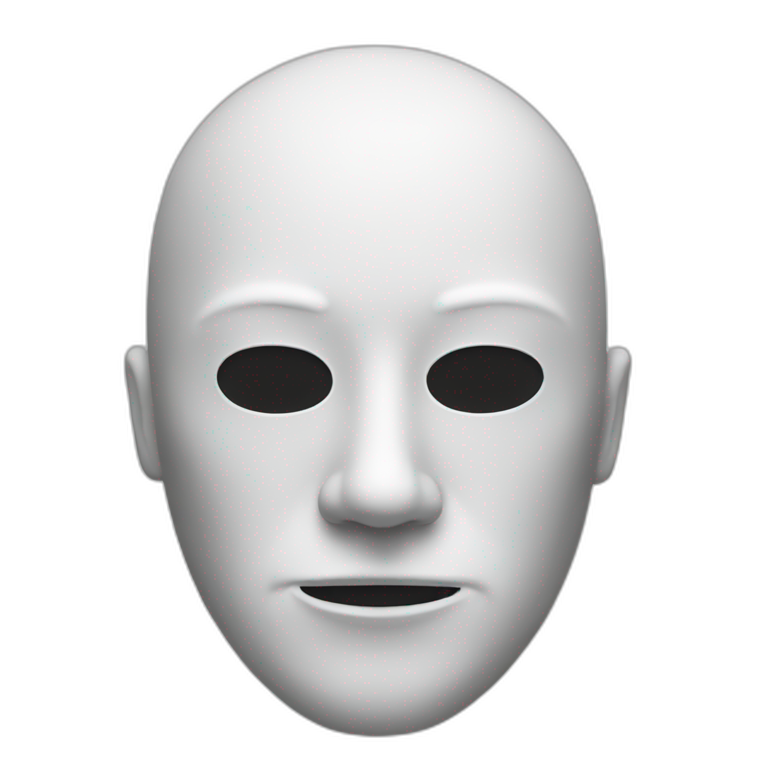 white masks man emoji