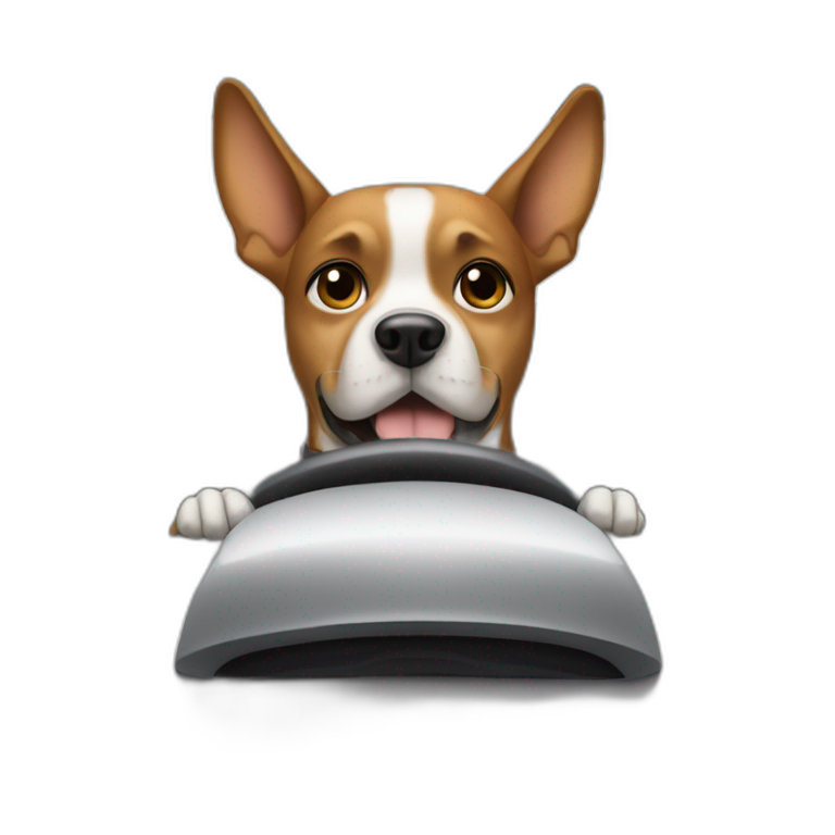 Dog driving car  emoji