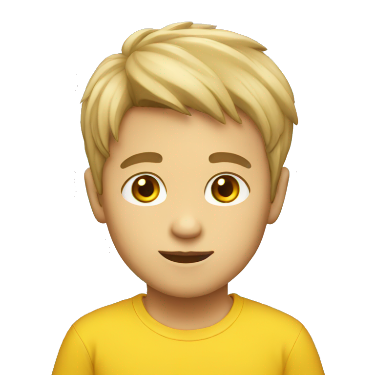 boy yellow shirt emoji