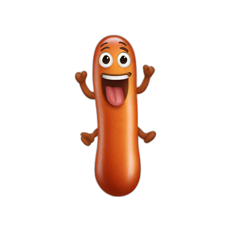 sausage-mascot rolling eyes emoji