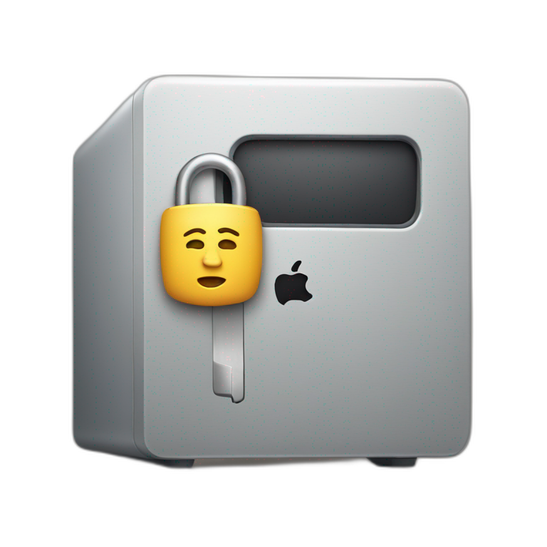 lock next to a mac computer emoji