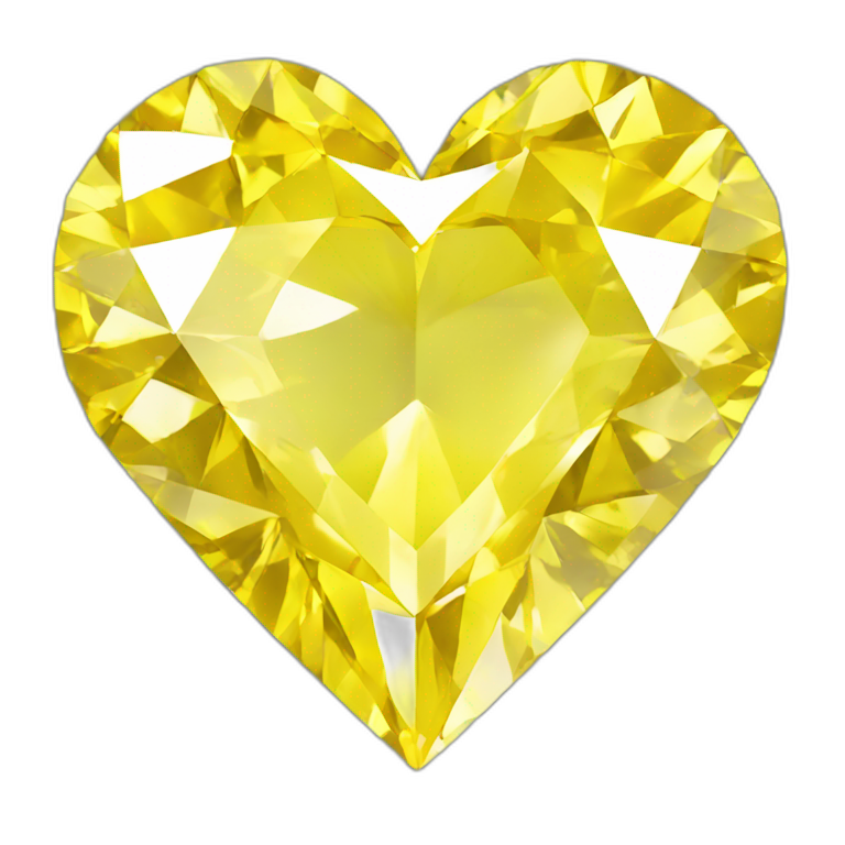 Yellow diamond heart emoji