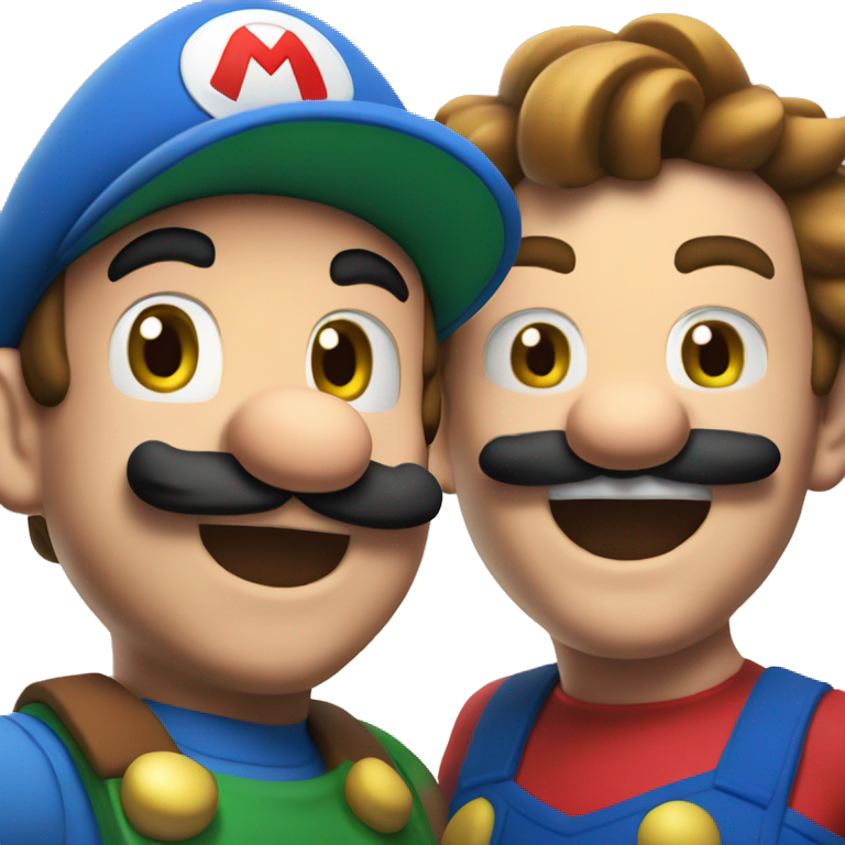 Mario With Luigi emoji