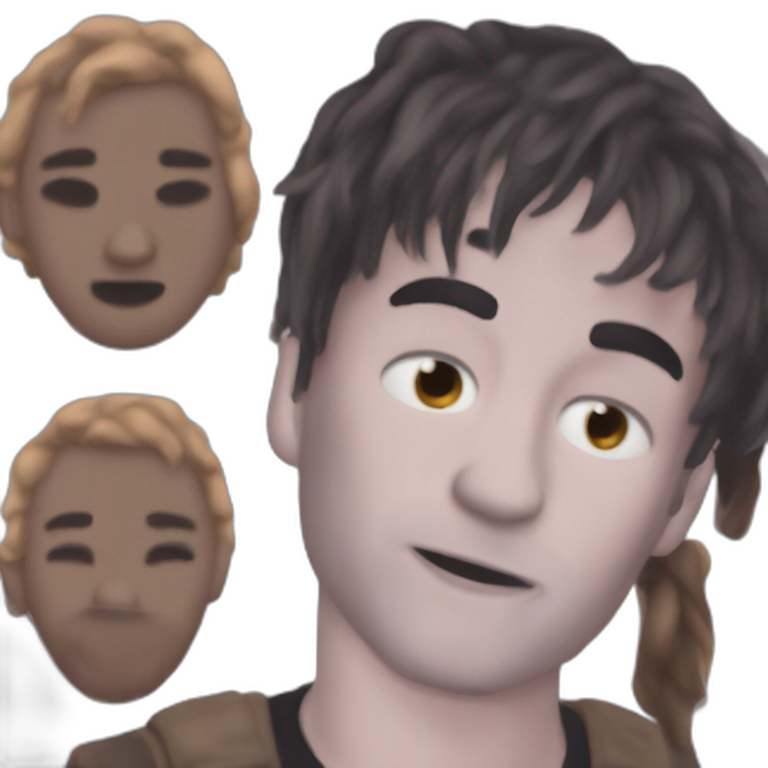 blurry boy with bangs emoji