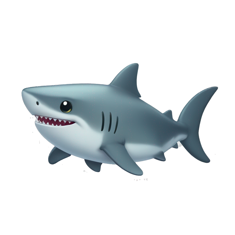 Cute little chubby Shark emoji