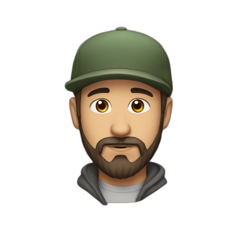 Shia with cap and beard emoji