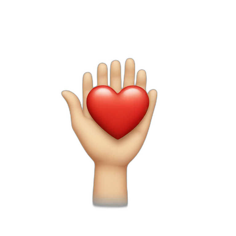 emoji holding a heart emoji