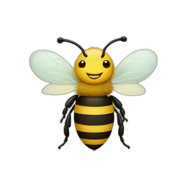 Bee with heart eyes nice emoji