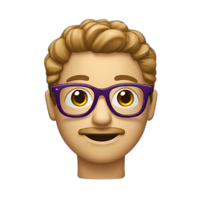 Framboise avec lunettes  emoji