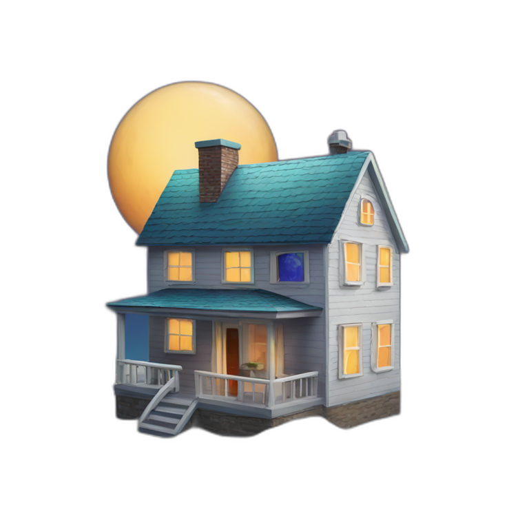 house on the moon emoji
