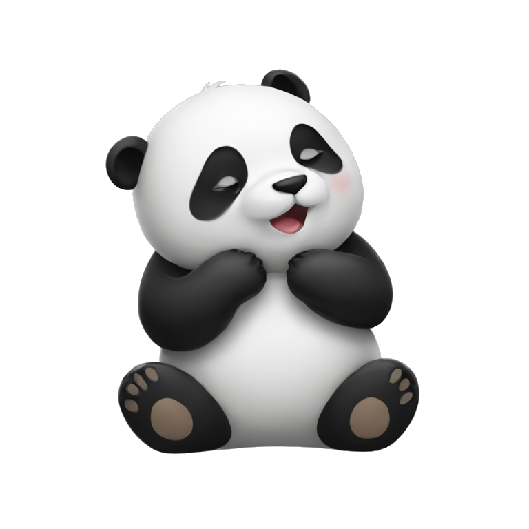Panda giving kiss emoji
