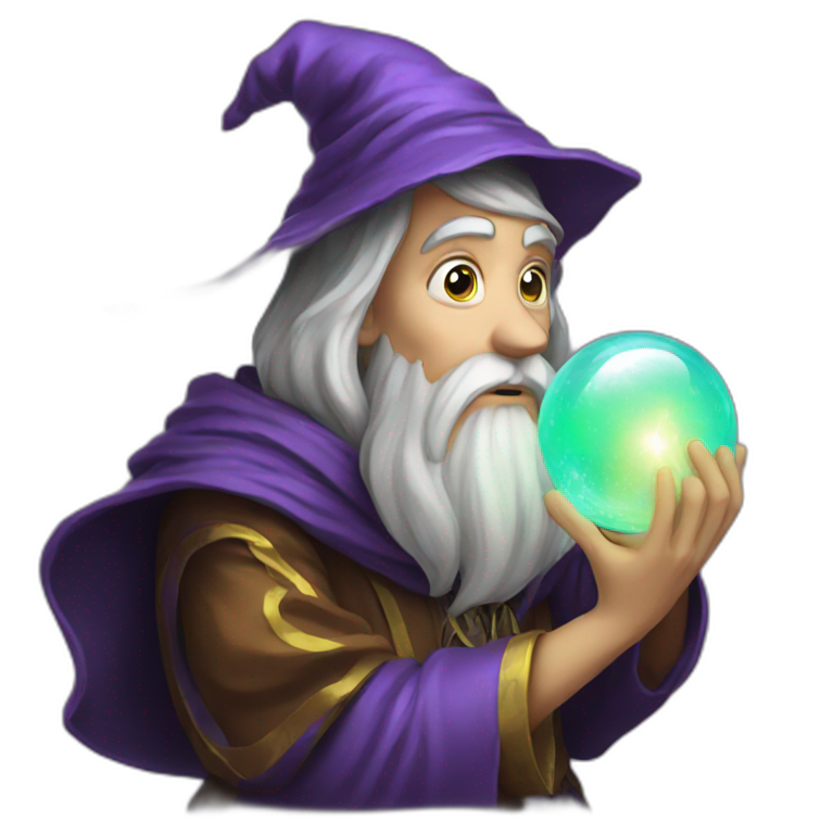 wizard pondering an orb emoji