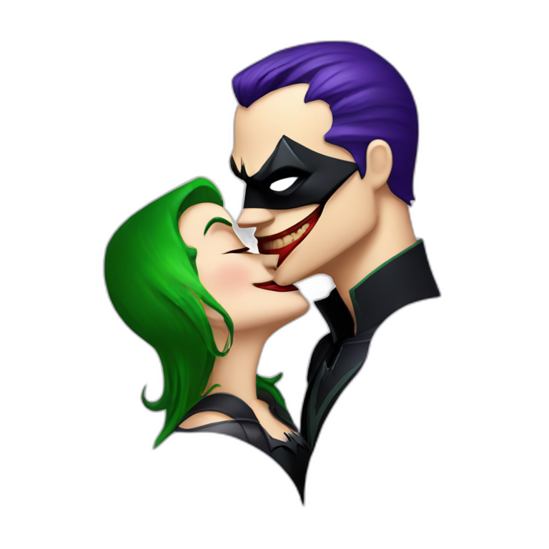 batman kissing thejoker emoji
