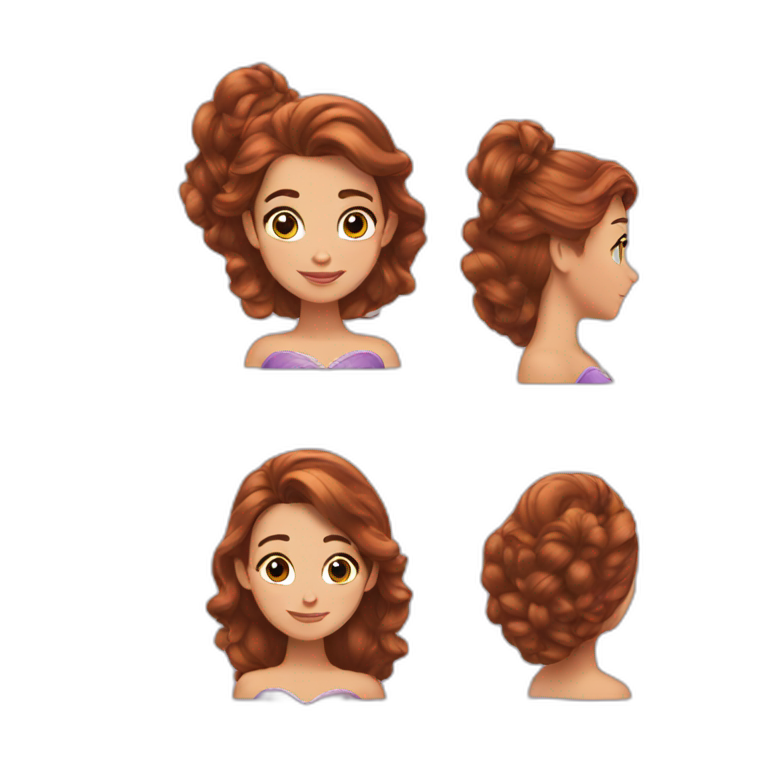 disney princess chestnut hair emoji