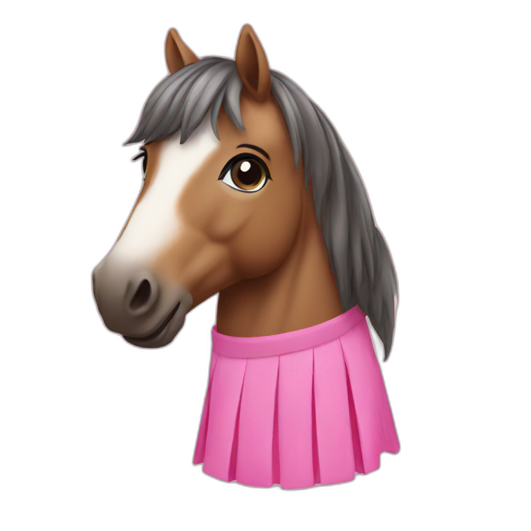 horse with pink skirt emoji