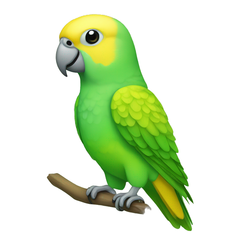 Green and yellow parakeet emoji