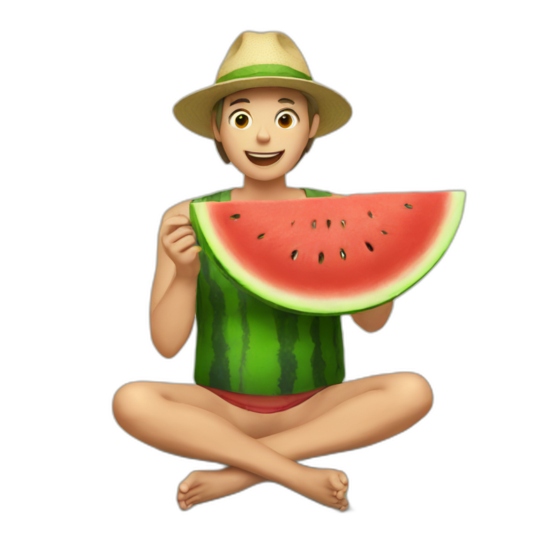 watermelon eater emoji