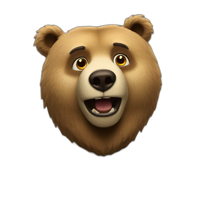 Bear animatronic emoji
