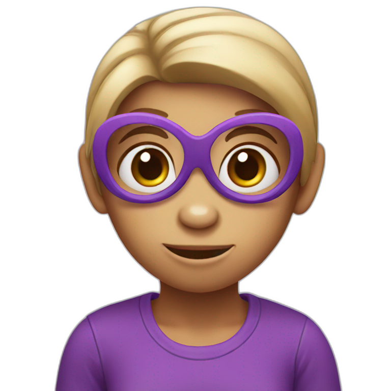 Purple girl monkey emoji