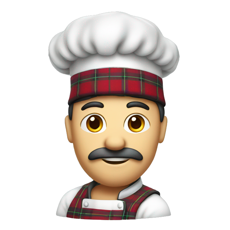 scotsman with a tartan chef's hat emoji
