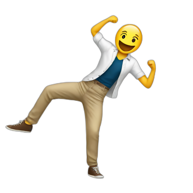 A student dancing  emoji