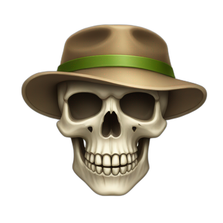 skull with archer hat emoji