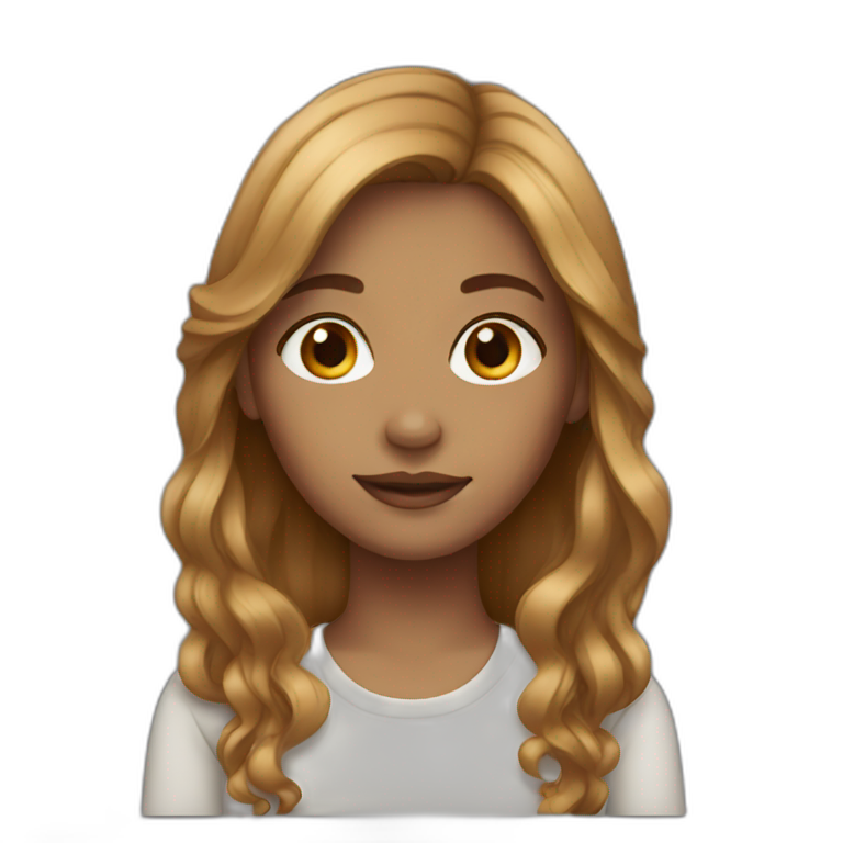 girl light brown hair  emoji