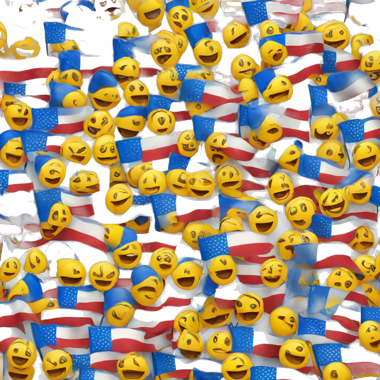 Ukrainian American flag emoji