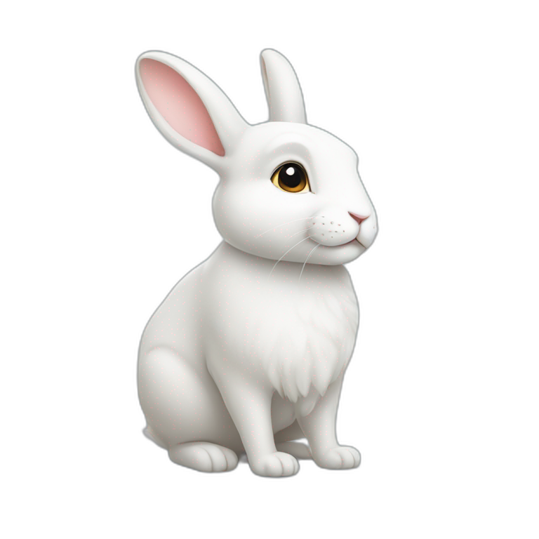 cozy white rabbit emoji