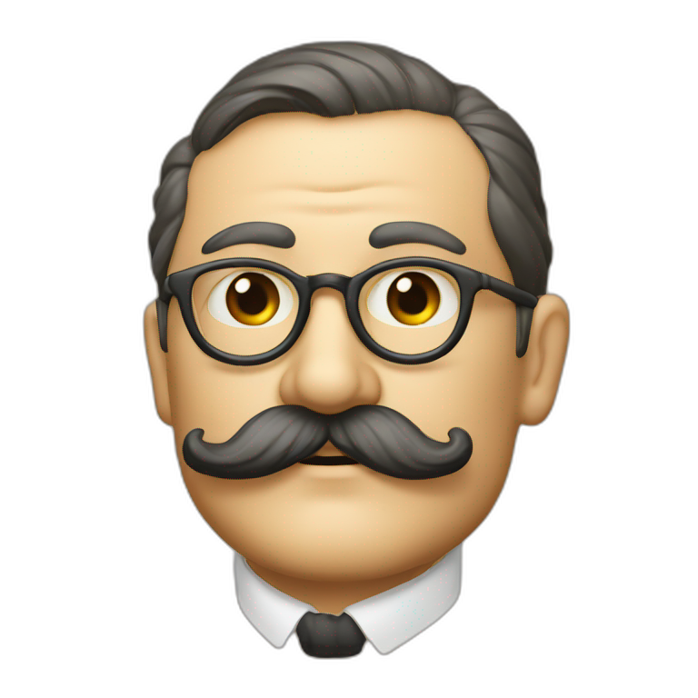 Chancelier allemand 1939-1945 moustache rectangle emoji