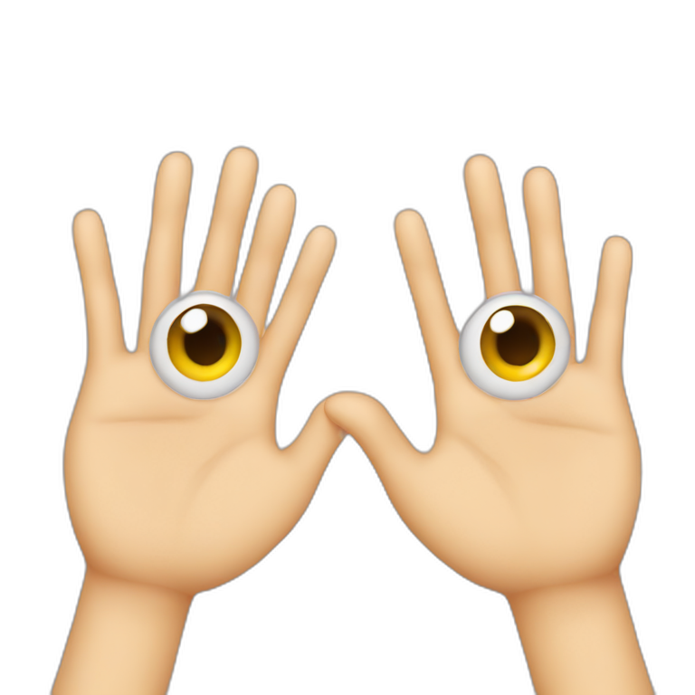 hands with eyes emoji