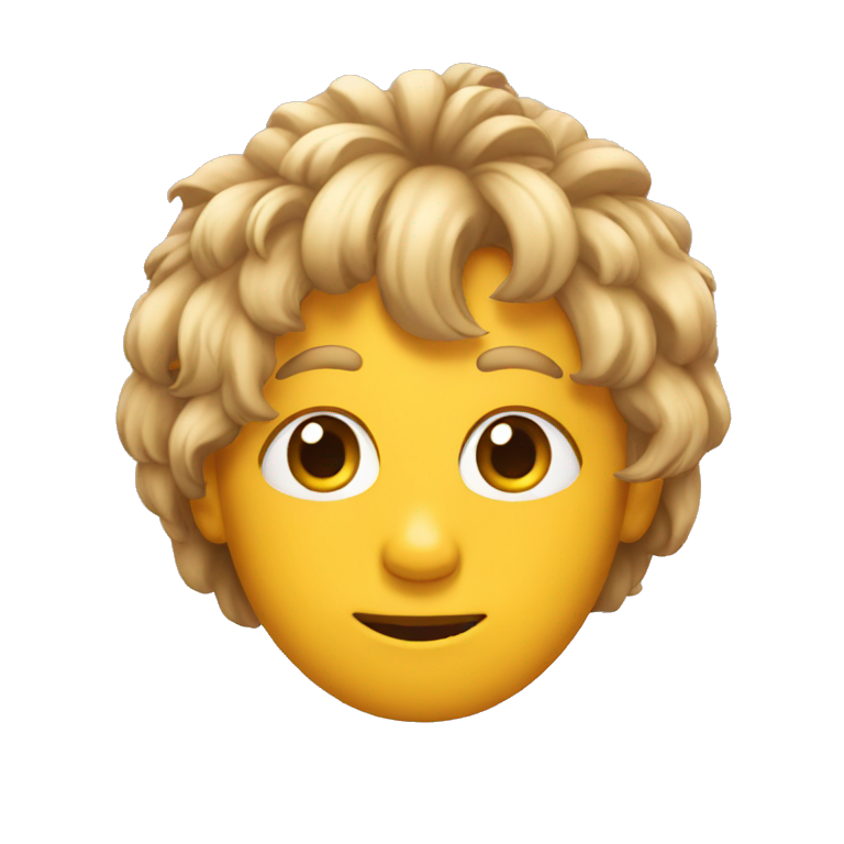 schadenfreude with hair emoji