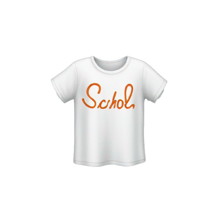 A tshirt with « school » written on it emoji