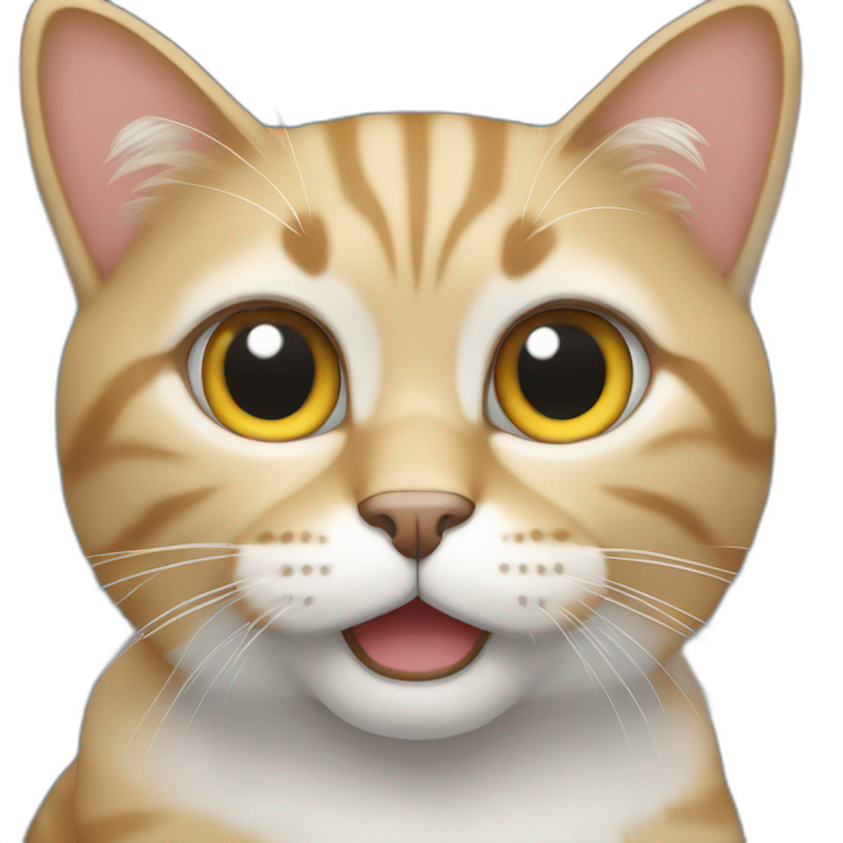 Un gato con microfono emoji