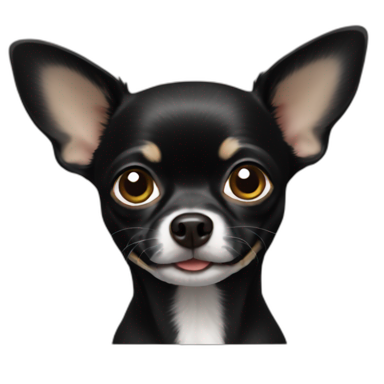 black chihuahua emoji