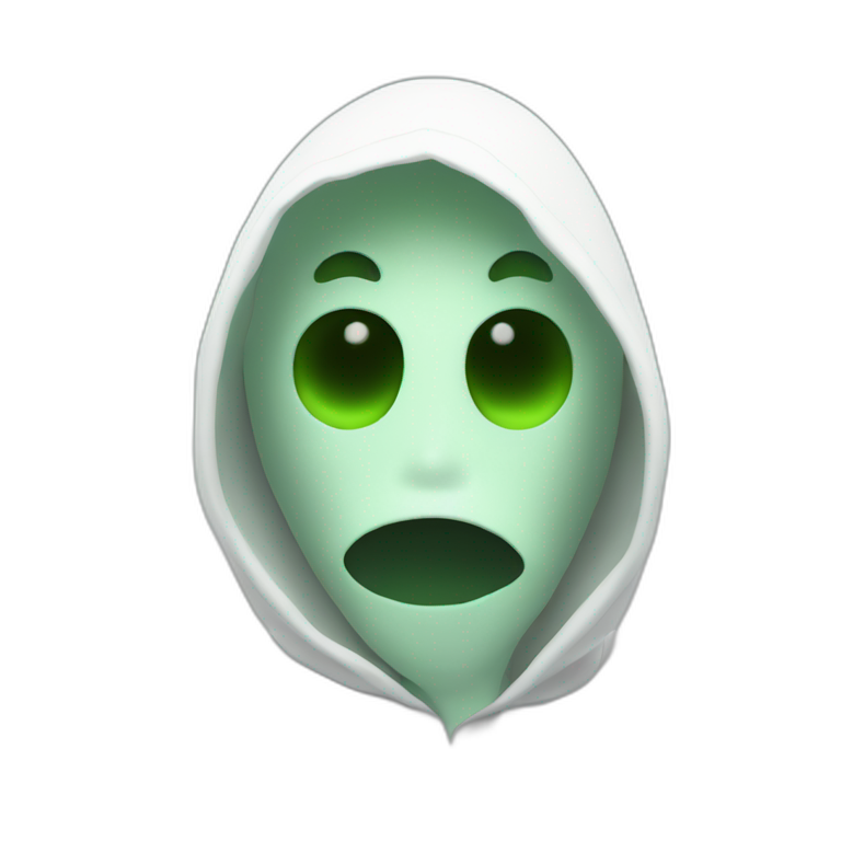 minimalism green ghost recording video emoji