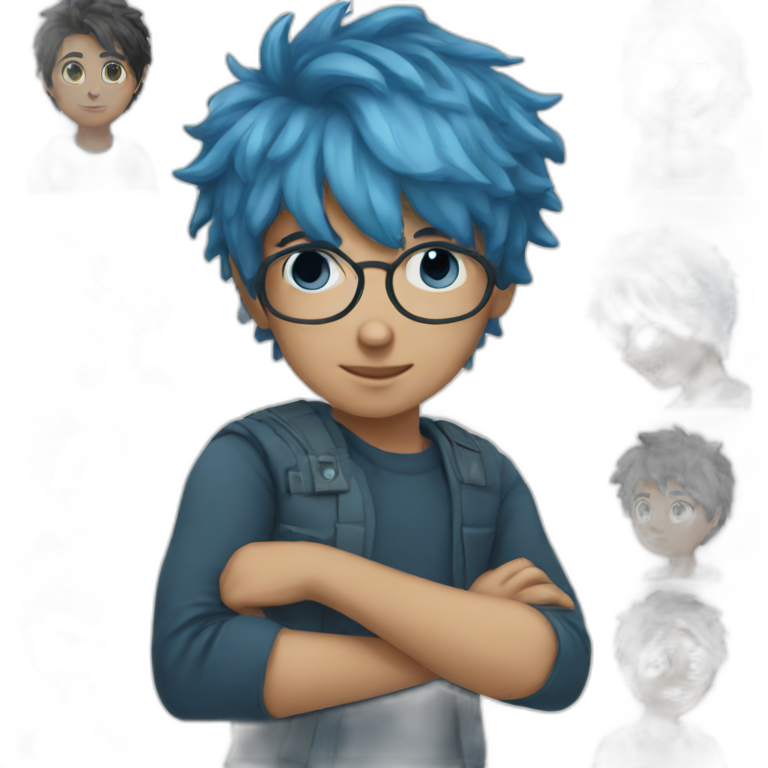 boy-with-blue-hair emoji