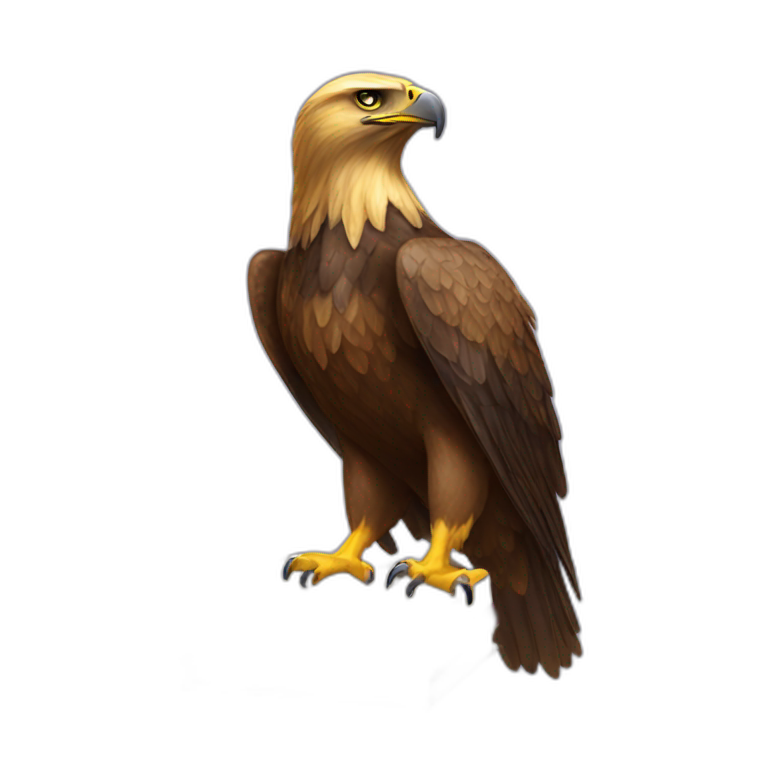 Golden eagle studying emoji