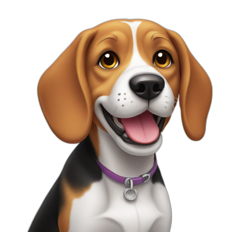 Smiling beagle emoji