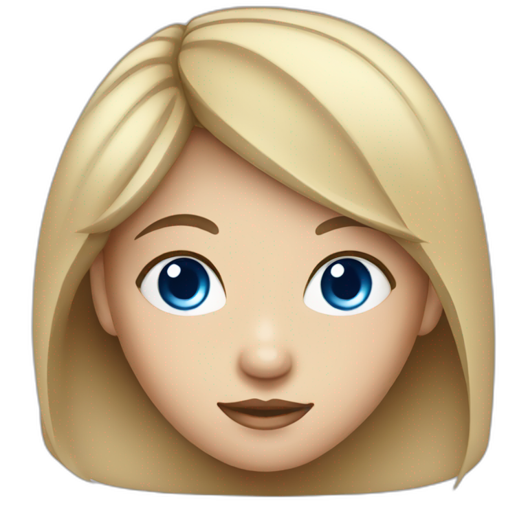 an Asia girl with blue eyes emoji