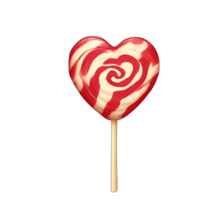 lollipop heart shape emoji