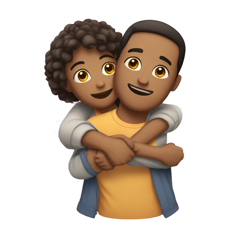 two friends hugg emoji