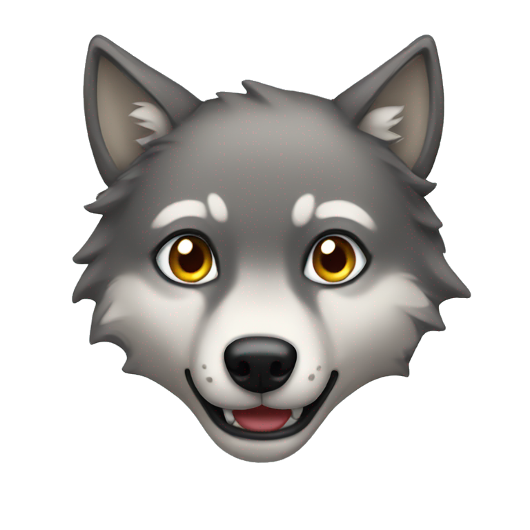 Cute wolf  emoji