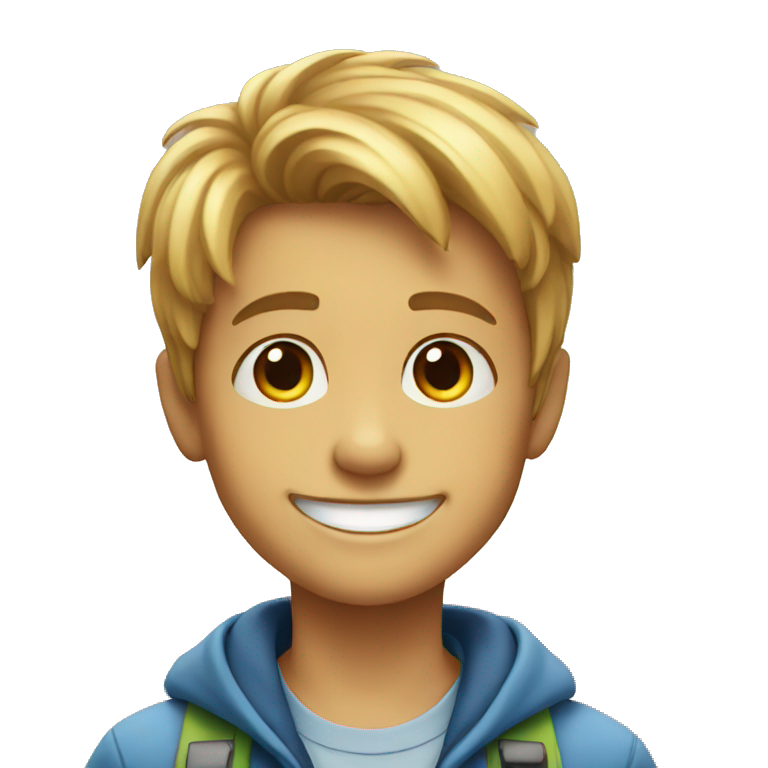 smiling young boy emoji