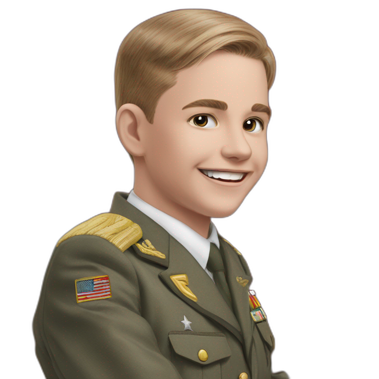 solo soldier with proud smile emoji