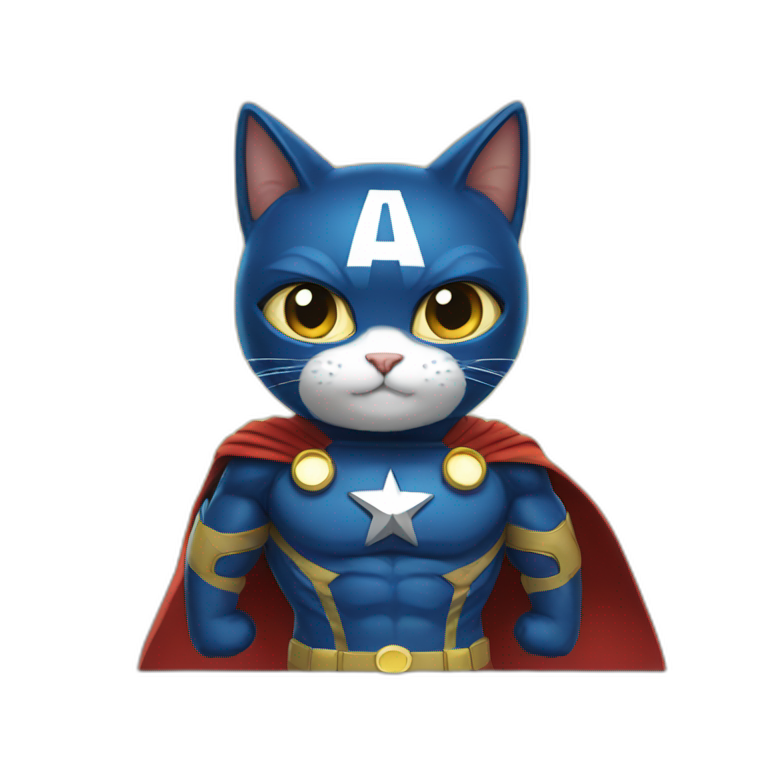 A super hero cat emoji