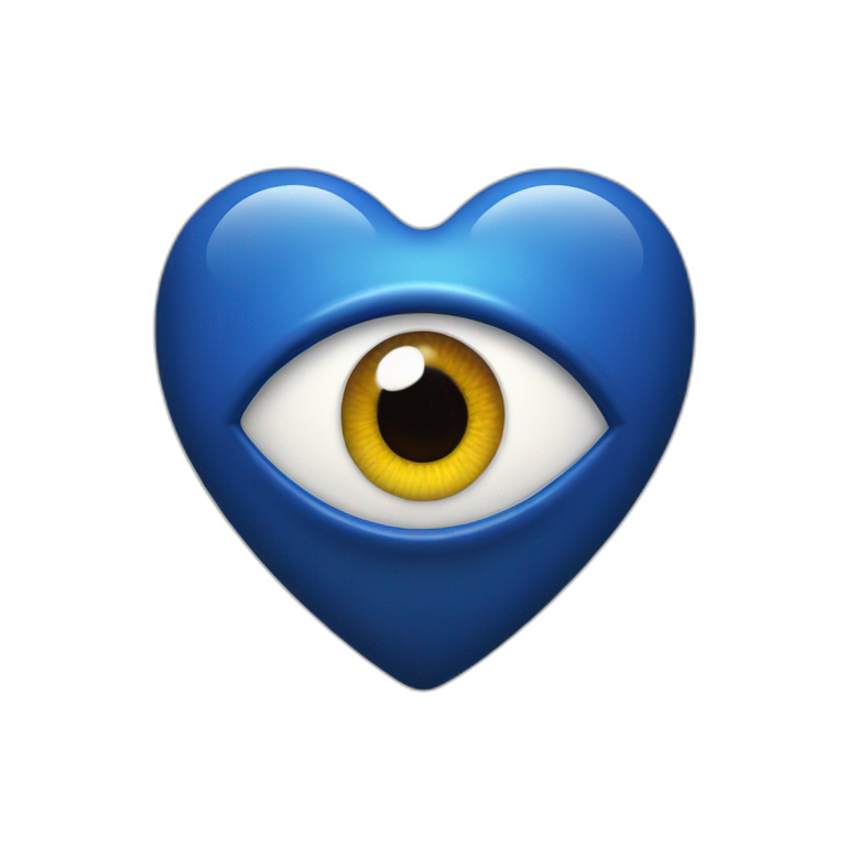Evil eye heart emoji