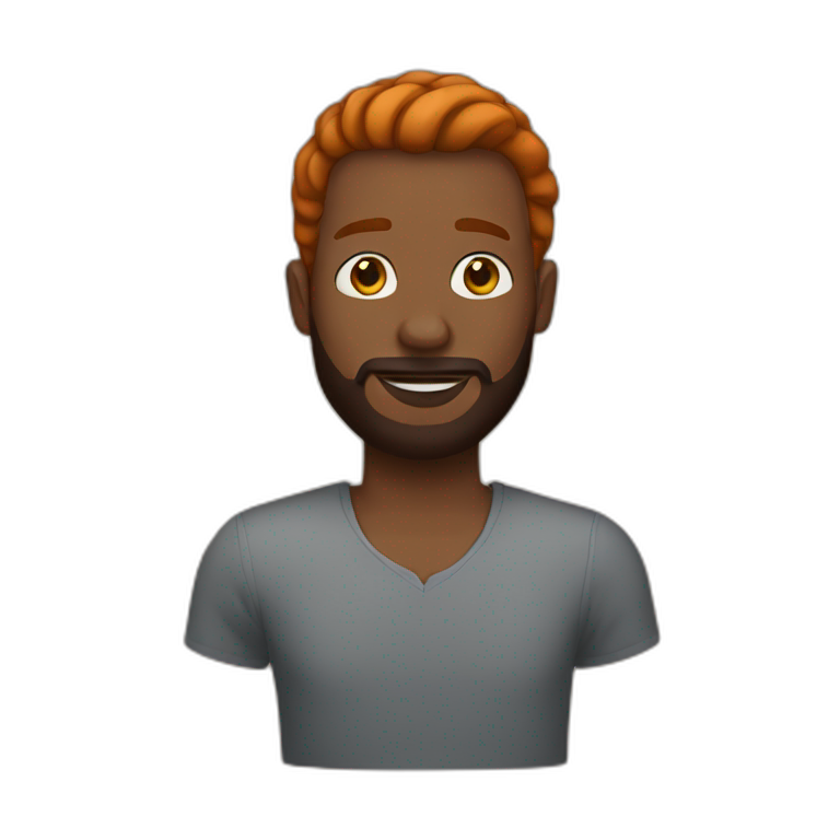 african-man-with-ginger-beard emoji