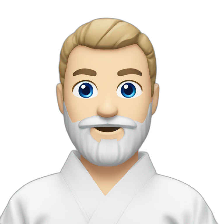 Kyokushin blue eyes beard in senza position emoji
